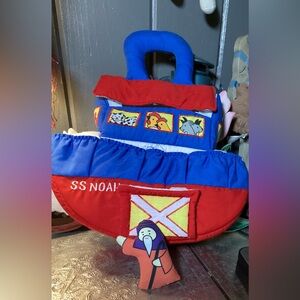 Vintage 90’s Pockets of Learning Soft Plush Noah's Ark (Missing all Animals)